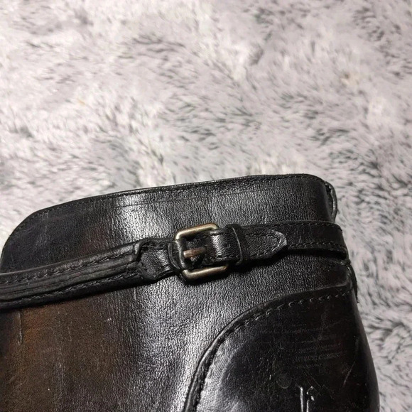 Frye Black Ankle Booties Heel Jenny Leather Zipper Equestrian 8.5 - Picture 10 of 13